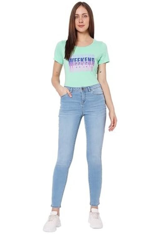 Women’s Skinny Jeans – Washed Blue