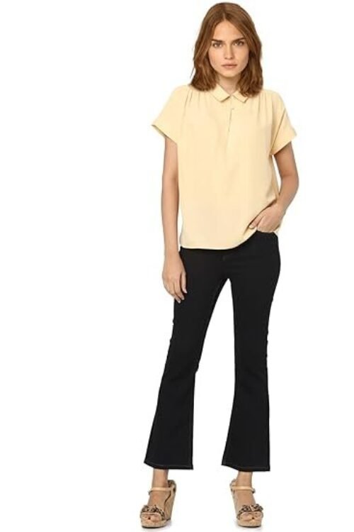 Women’s Polyester Regular Fit Top – Yellow