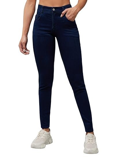 Miss Chase Women’s Skinny High/Mid Rise Regular Length Stretchable Denim (Plus Size) Jeans