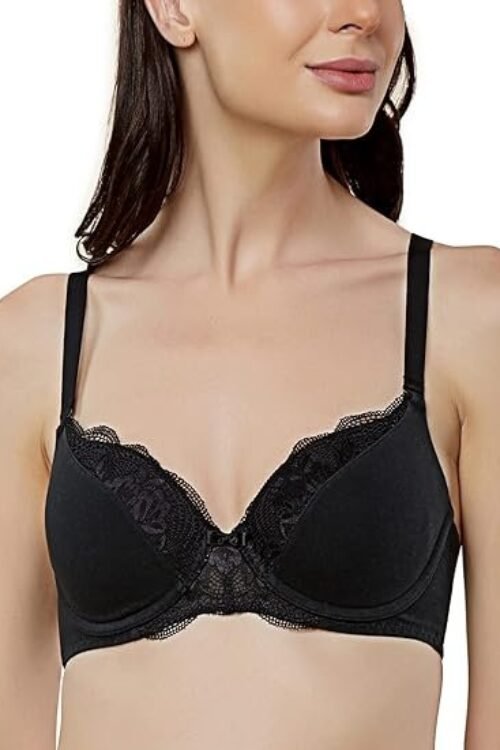 Triumph International Women’s Padded | Wired | 123I409 Modern Lace Cotton Seamless Bra | Pack of 1