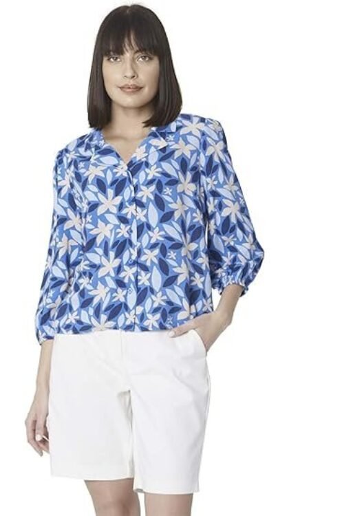 Women’s Regular Fit Shirt Printed Blue