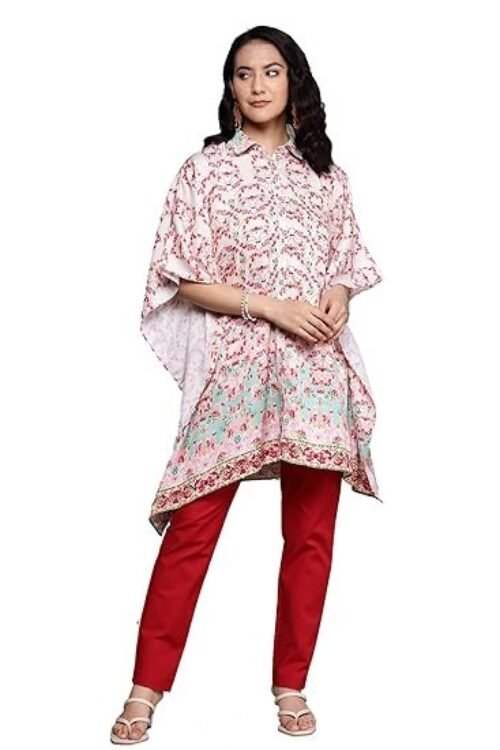 Aarke Ritu Kumar Ecru Printed Kaftan Top