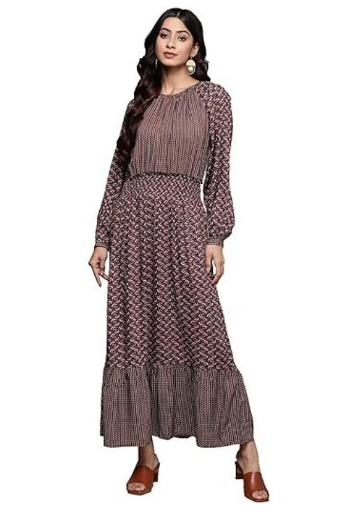 Label RITU KUMAR Multi Solid Long Dress